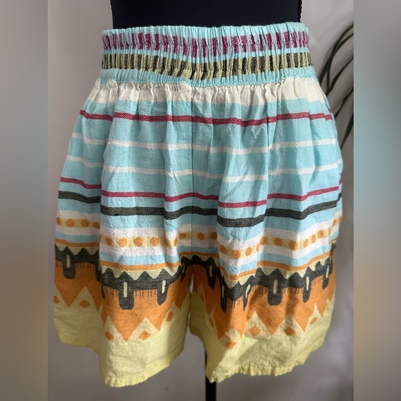 Pearl & Caviar Aztec tribal zakar print high waisted cotton shorts xs/Small - Picture 8 of 11